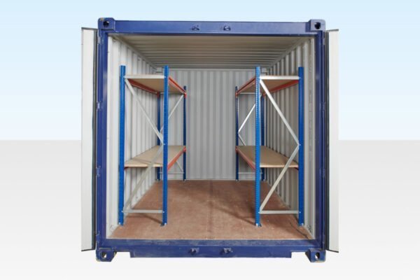 1050-2-Tier-Racking-for-10ft-Both-Sides-960x640-1-600x400-1.jpg Adjustable, Heavy Duty Two Tier Container Racking (Single Bay)
