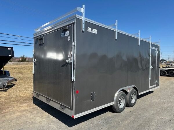 2025-CARMATE-8.5X20-ENCLOSED-CONTRACTOR-TRAILER-RAMP-DOOR-1.jpg Car Mate 8.5 x 20 Enclosed Cargo Trailer – Contractor Ramp Door