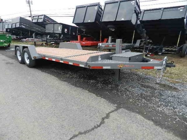 BWise 7 x 22 Low Profile Split-Tilt Equipment Trailer