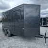 Homesteader-7-x-14-Enclosed-Cargo-Trailer-V-Nose-Ramp-Door-Added-Height-Blackout-Package-OHV-5.jpg Homesteader 7 x 14 Enclosed Cargo Trailer – Black Trim OHV