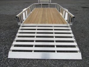 Sport Haven 6×12 Aluminum Utility Trailer – Bi-Fold Ramp Gate