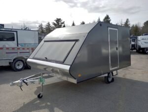 Mission Trailers 101×12 Aluminum 2-Place Crossover w/Mats & Guides, Rear Canopy
